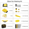 VCAN Factory Hot Selling Auto Detailing Brush Drill Clean Brush Set 20 Pcs Car Cleaning Tools Kit For Washing Interior Wheel