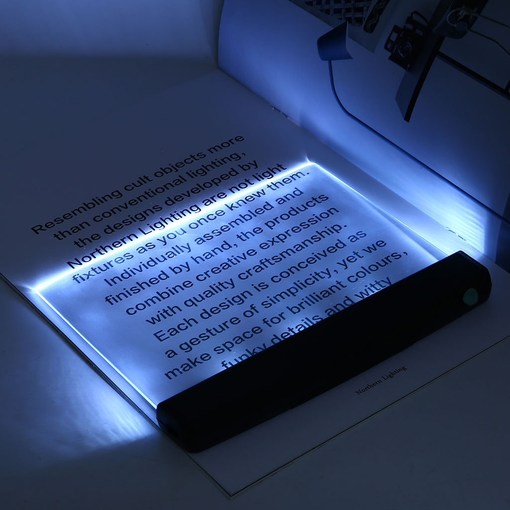 VCAN Night Dry Battery High-Definition Plexiglass LED Light Flat Book