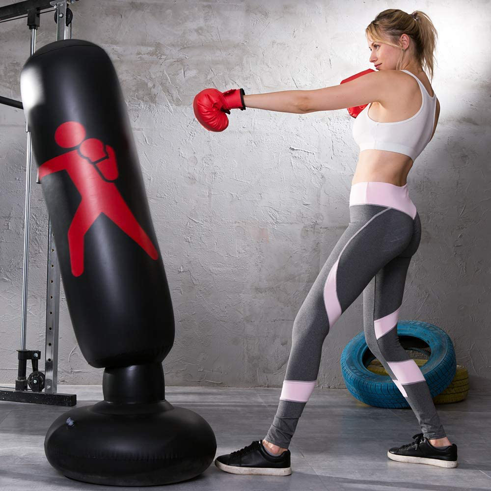 Hot Sale Vertical Type Eco-friendly Printing EN71 Certificate Inflatable Boxing Punching Bag