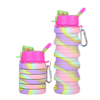 Eco-Friendly Silicone Drinking Collapsible Folding Bottles Silicon Tumbler Reusable Silicone Travel Bottle