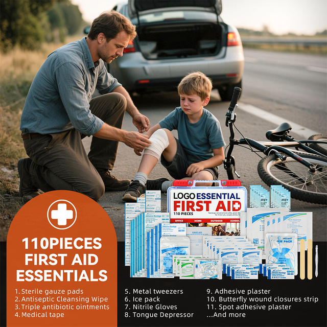 Roadside Emergency Car Kit 12V Portable Battery Jump Starter & Tire Inflator SUVs-Car Emergency Kit for Vehicles
