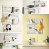 Multi-functional Wall Mount Office Display Pegboard Hanging Wall Mount Holder Peg Board Display Storage Shelf