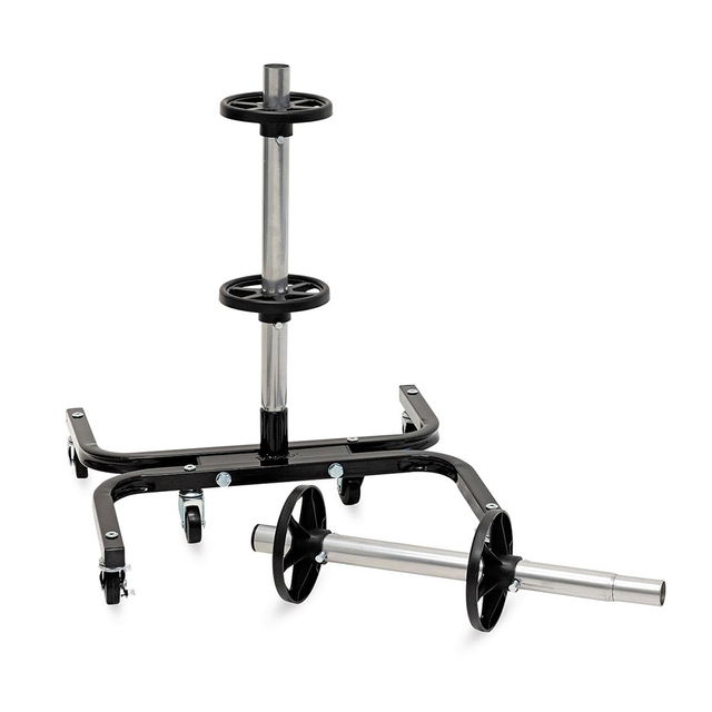 Strong 4 Wheels Rolling Car Wheel Tire Holder Rack Rim Storage Stand Rack Tire Storage Stand with Wheel