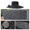 Solar Fan Hat Sunshade Fan Hat Outdoor Wide Brim Sun Hat with 2 Solar Fan for Hiking Camping Fishing