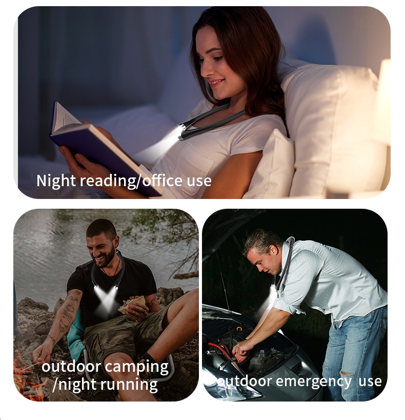 VCAN Neck LED Light Book for Reading in Bed