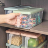 6 Pack Fridge Storage box with Removable Lid Food sorted box with Colorful Lids and Handles