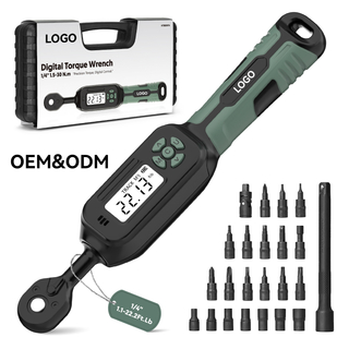 High Precision Digital Torque Wrench ±2% Accuracy with Ratcheting Head LED Flash Multi-Function Adjustable Torque Wrench