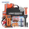 Roadside Emergency Car Kit 12V Portable Battery Jump Starter & Tire Inflator SUVs-Car Emergency Kit for Vehicles