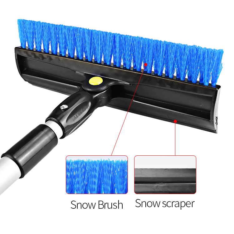 46" 3-in-1 Extendable Car Snow Brush With Scraper