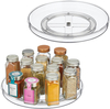 Kitchen Rotating Spice Rack Plastic Spinning Tray Lazy Susan Turntable Multifunctional Fully 360 Rotating Food Storage Container
