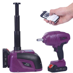 Heavy Duty Telescoping 12V Electric Car Jack with Electric Impact Wrench 5T Tire Changing Kit for SUV
