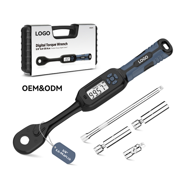 3/8 Torque Wrench Digital ±2 % Accuracy Digital Spark Plug Socket & Tire Inch Pound Torque Wrench with Buzzer And LED Flash Notification Track Mode for Moto Auto Car