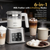6 in 1 Large Glass Electric Milk Frother High Quality Electric Foam Maker Milk Heater for Coffee Making