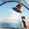 Rechargeable Handheld Fan Outdoor Remote Control 3 Adjustable Speeds LED Light Camping Use