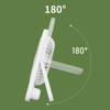 180-Degree Adjustable Desk Fan with Rotating Mount Ultra-thin Rechargeable Lightweight Desktop Small Fan
