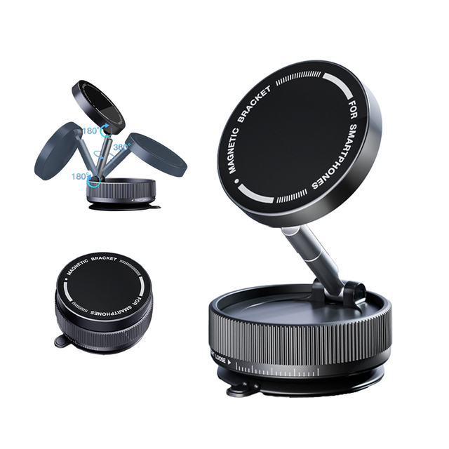 1080 Rotation Flexible Dash Car Mount Suction Strong Magnets Car Phone Stand Holder for IPhone 16 15 14 13 Pro MagSafe