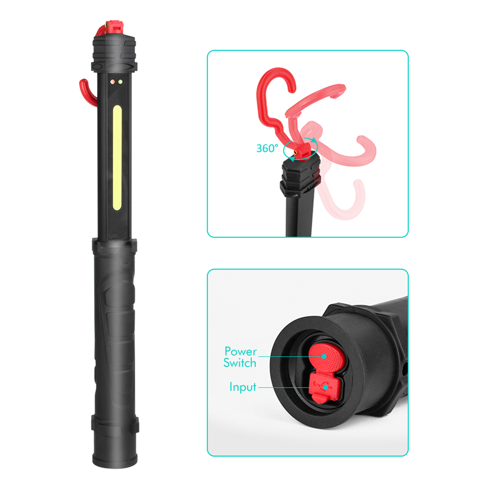 7W Rechargeable Work Lights with Hook 360 Rotate High Bright 700 Lumens Magnetic LED Work Light