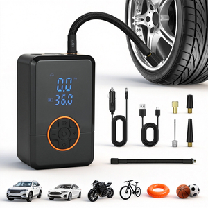 150Psi DC Battery Powered Car Tire Inflator Portable Mini Tire Air Pump with Power Bank