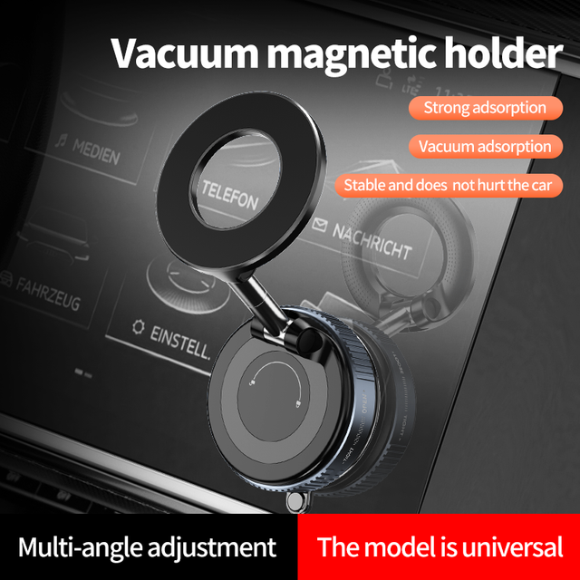 Vacuum Phone Holder Magnetic Dashboard Mount Mobile Phone Car Holders Suction Cup 360 Degree Phone Holder for Car And Home Use