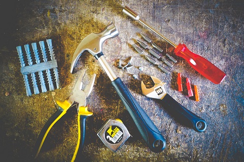 Recommended toolbox for use in the home