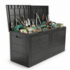 250L Garden Large Plastic Deck Storage Shed Box Toolbox with Built-in Handle And Wheels