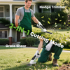 2-in-1 Cordless Hedge Trimmer & Grass Shear Quick Blade Change Handheld Electric Hedge Trimmer for Lawn/Bush