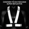Black Color Reflective Elastic Strap Safety Vest Belt for outside Running Safety EN17353 Standard