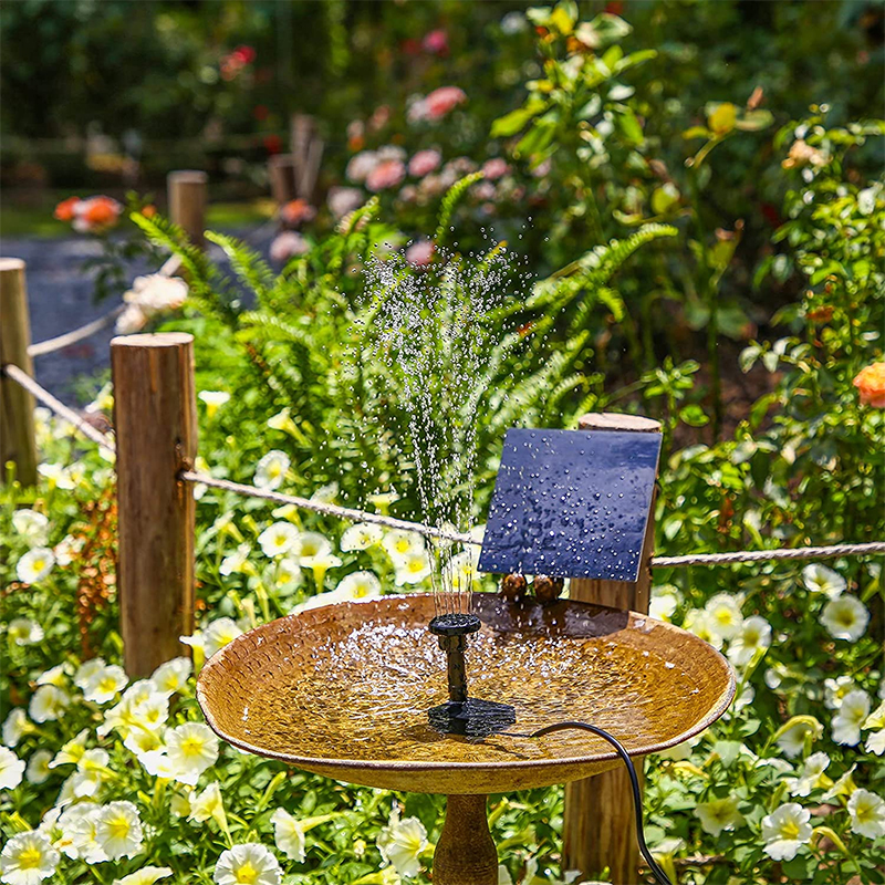 Solar Fountain With Panel Water Pump