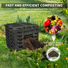 All-season Eco-friendly Kitchen Compost Bin Outdoor Waste Compost 180L Plastic Garden Composter Bin