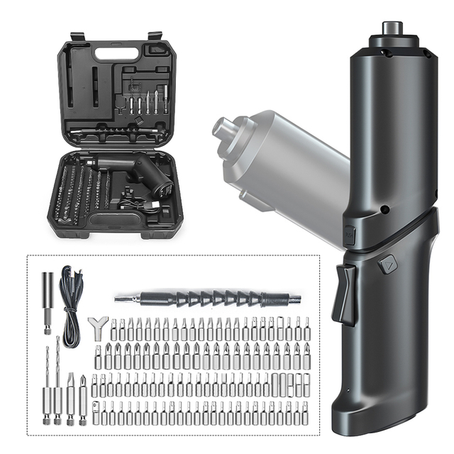 108pcs Rotatable Handle Electric Screwdriver Kit Portable Power Screwdriver Electric Screwdriver Set