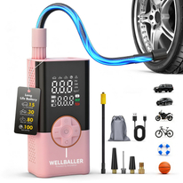 Wireless Car Air Compressor Rechargeable Battery Digital Auto Air Pump with Bank Power