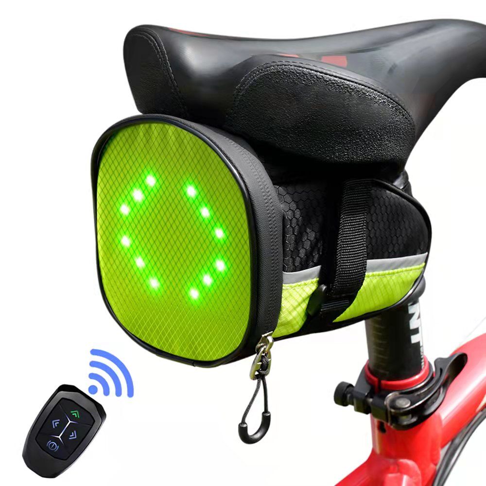 bike saddle bag with led light