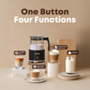 Automatic Shutoff Electric Milk Frother in Glass 4 in 1 Function