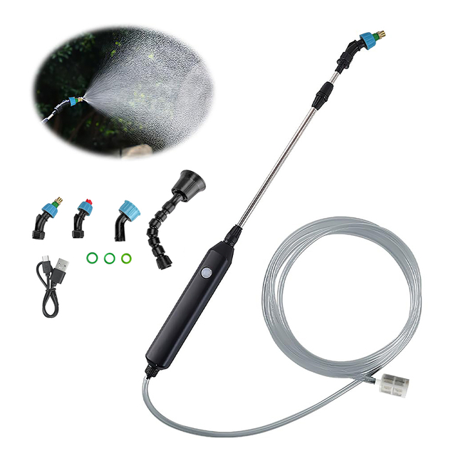 Battery Powered Watering Wand Garden Hose Sprayer With Adjustable Nozzle for Watering Hanging Plants, Deck Plants