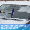 54 Inch Car Snow Brush Adjustable Aluminum Rod Frost Proof Ice Scraper Brush for Glass Defrosting with Detachable Head