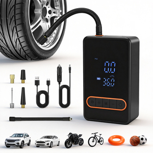 7.4V Rechargeable Car Tire Air Pump Electric Portable Cordless Tire Inflator for Roadside Emergency