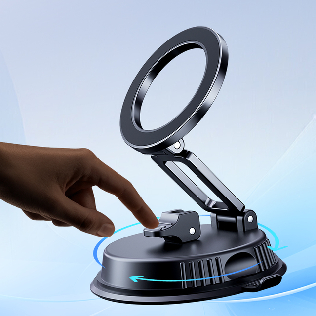 Newest Design Folding Magnetic Phone Holder for Car Suction Mobile Holder Mount
