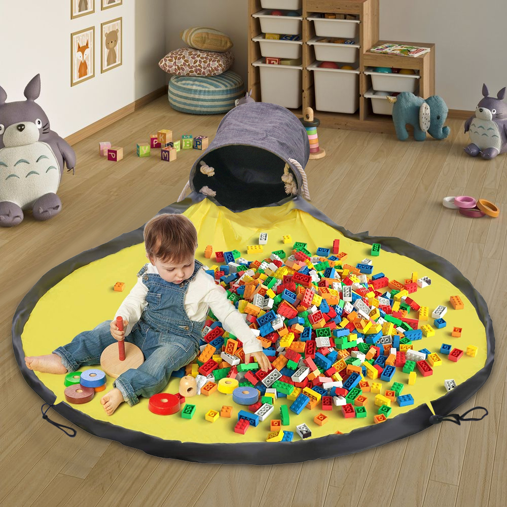 Toy Storage Organizer & Play Mat for Kids