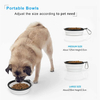 2 in 1 Pet Food Container, Portable Dog Bowls Water Bottle for Walking Hiking Travelling
