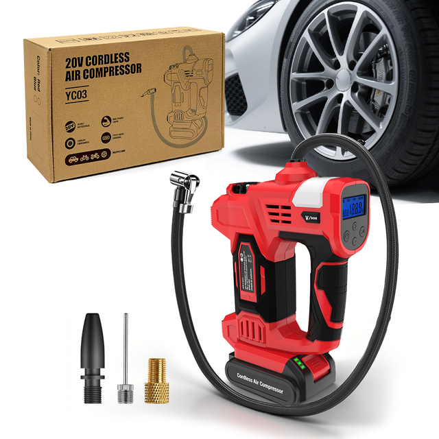 High Quality 20V Inflator Powerful Tire Air Pump with Pressure Monitor PD Fast Charger