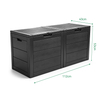 250L Garden Large Plastic Deck Storage Shed Box Toolbox with Built-in Handle And Wheels
