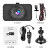 Vcan 1080P HD+720P HD Front + Rear (Water Proof) Dash Cam Camera With Night Vision