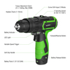 Household Drill 12V 2 Speed Cordless Drill 17+1 Drill Cordless With LED Light