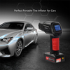 Handheld Rechargeable Tire Inflator Car Air Pump with Emergency Light and Tire Pressure Monitor Power Bank Function