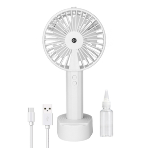 High Quality Portable Handheld 3 Speed Fan Electric Mini Hand Rechargeable Fan Spray Cooling Water Mist Fan