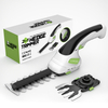 2-in-1 Cordless Hedge Trimmer & Grass Shear Quick Blade Change Handheld Electric Hedge Trimmer for Lawn/Bush