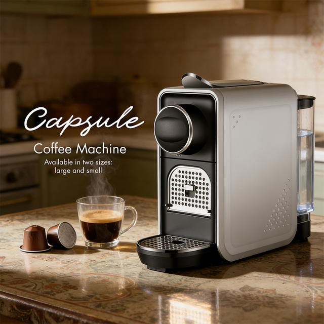 Electric Fully Automatic Multi-Size Capsule Coffee Maker for Household Hotel Office Use